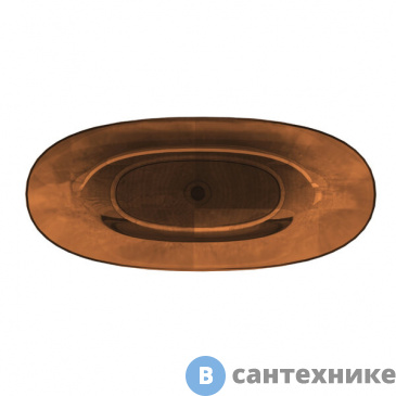 картинка Ванна прозрачная Vincea VBT-6T01BR, 1700*750*550, янтарь прозрачный