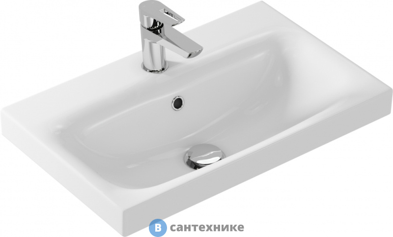 Раковина Cersanit MODUO 60 SLIM, 1 отв. (S-UM-MOD60SL/1)