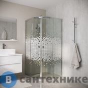 Душевое ограждение Niagara Eco NG-1001-14 (90х90х190) четверть круга, раздвижное, хром, стекло мозаика