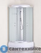 Душевая кабина Loranto CS-6680-25FW 80*80*215 белый кирпичный узор, стекло 4 мм. профиль хром