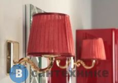 Светильник Акватон 3009/M/ORO цвет золото, плафон красный (1AX014SVXX000)