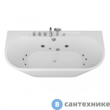 картинка Ванна акриловая Frank F109 гидромассажная, пристенная