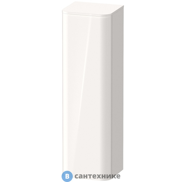 Пенал подвесной Duravit Happy D.2 Plus 1336x400x360 1 дверь, 3 стекл. полки, DX с декоративным Топ 16x403x364, белый глянцевый (HP1261R2222 + топ HP030002222)