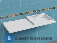Умывальник над стиральной машиной СанТа Юпитер 1200*500 правый, ш/гл без кронштейнов (900125)