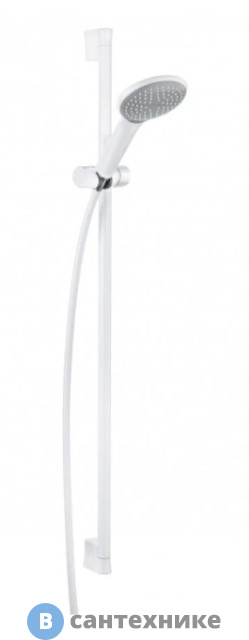 Душевой гарнитур Kludi 6784091-00 FRESHLINE 1S, штанга 900 мм, белый
