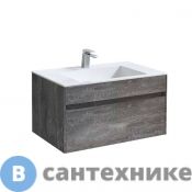 Тумба под раковину Vincea Chiara 800 подвесная, 1 выкатной ящик soft-close, G.Stone (VMC-2C800GS)