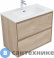 картинка Тумба с раковиной Aquanet Милан 80 цв. дуб светлый (340169)