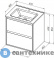 картинка Тумба с раковиной Aquanet Милан 60 цв. белый глянец (340152)