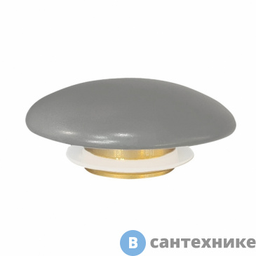 картинка Накладка на слив для раковины ABBER AC0014MG серая матовая, керамика