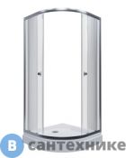 Душевое ограждение Тритон Альфа-Хром 100х100, 1/4 круга, низ. подд. (DK274)