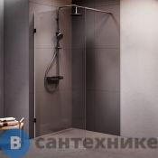 Душевая перегородка АМ.РМ W94UWI-100-F1-BTE X-Joy 100x195, стекло прозр. 8 мм, фурнитура чёрный