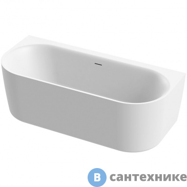картинка Акриловая ванна CEZARES белая матовая, METAURO-INT-Wall-180-80-60-W-MATT