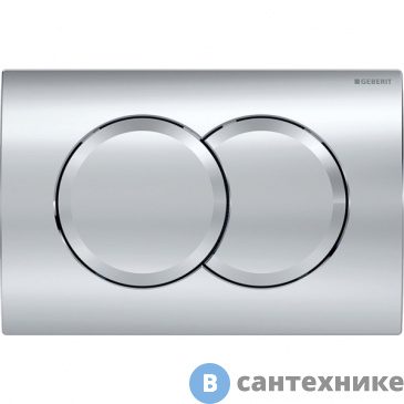 картинка Смывная клавиша Geberit Delta 01 115.107.21.1 для двойного смыва, глянцевый хром