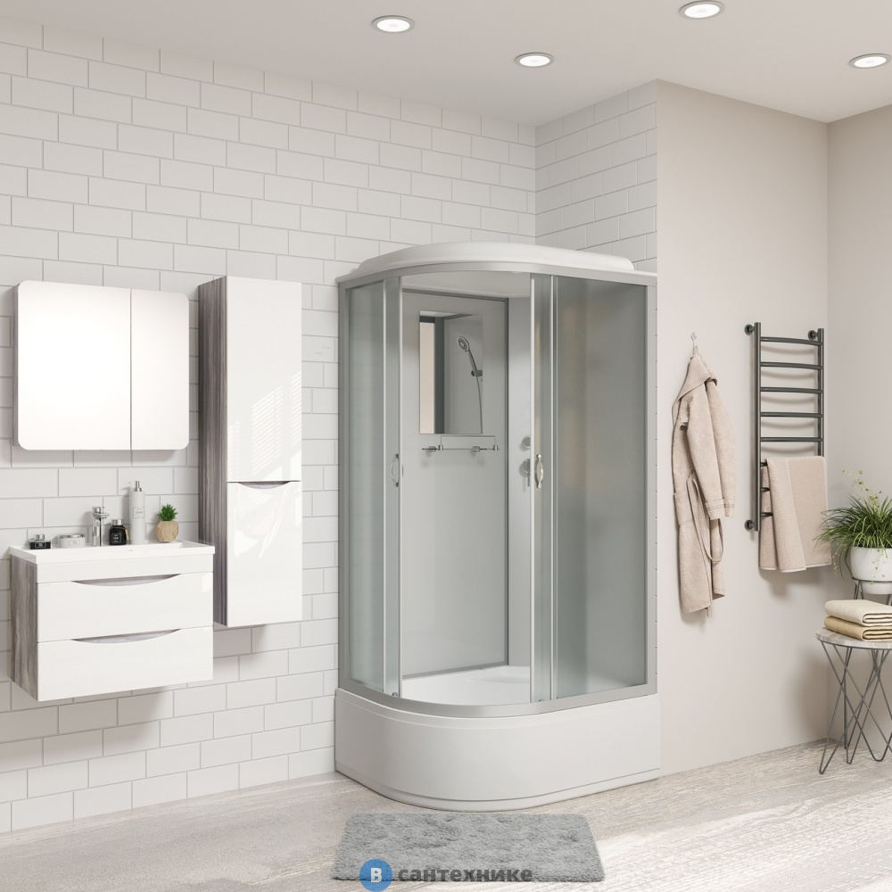 Душевая кабина Niagara NG-2310-14R (1200х800х2150) высокий поддон (40см) стекло матовое