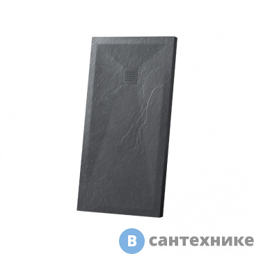 картинка Душевой поддон  Vincea VST-4SR8011A, 1100*800*25 из искусственного камня, антрацит