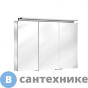 Зеркальный шкаф Keuco Royal L1 13604171302, 3 дверцы, с подсветкой, 1000х742х150 мм, корп.: сереб. анод.