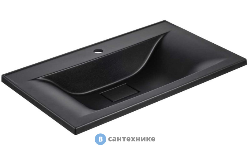Раковина Vincea VCB-3M800B из кварцевого камня, чёрный
