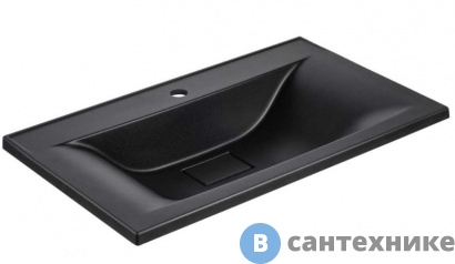 картинка Раковина Vincea VCB-3M800B из кварцевого камня, чёрный