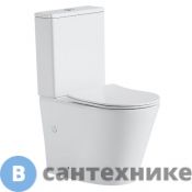 Унитаз-компакт Black&White W-7793 P-trap / Geberit/ Rimless / anti-dirt (610x360x850)