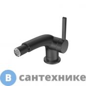 Смеситель Keuco EDITION 400 для биде, с гарнитурой, хром чёрный шлифованный (51509130000)