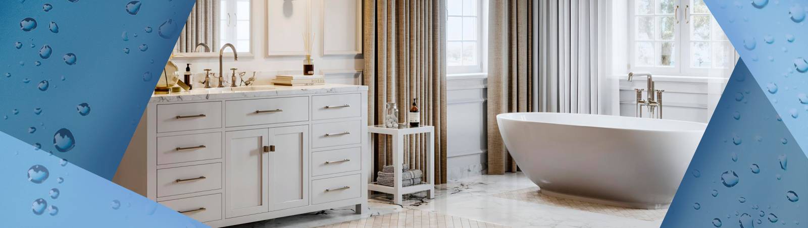 Оформление ванной комнаты в стиле неоклассика