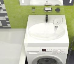 Установка раковины над стиральной машинкой