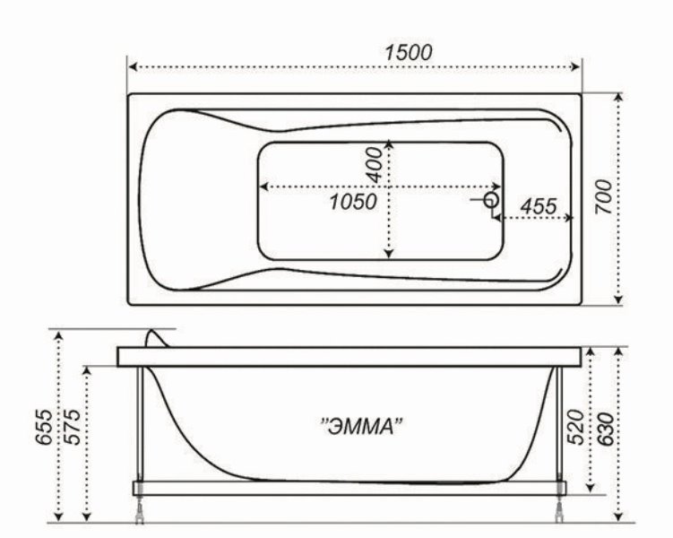 Купить Ванна Акриловая Triton Стандарт Экстра 145х70