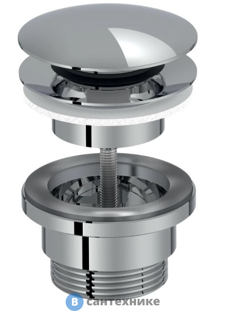 Донный клапан Jacob Delafon E30536-CP с системой клик клак, хром