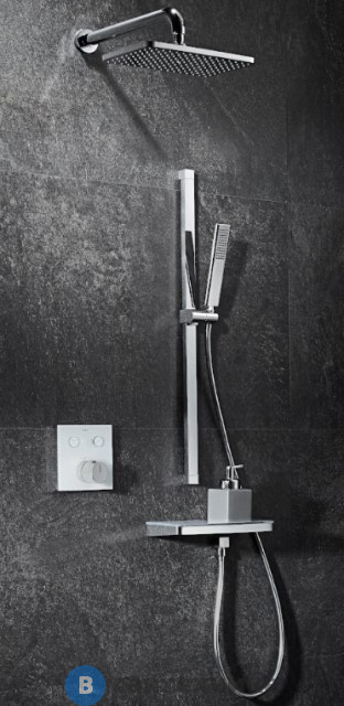 Душевой комплект Black&White U7766 встраиваемый, хром