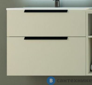 картинка Тумба под раковину Cezares URBAN 55159 с двумя выдвижными ящиками, Spatolato bianco, 74x46x62