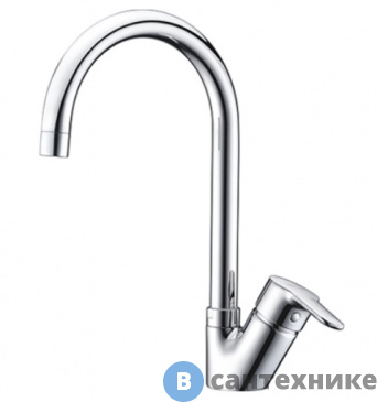 картинка Смеситель WasserKRAFT Ruhr 24407 для кухни с поворотным изливом латунь, хромоникелевое покрытие