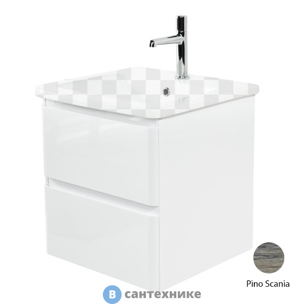 Тумба под раковину BelBagno ALBANO-CER подвесная с двумя выкатными ящиками, Pino Scania, 470x444x500 (ALBANO-CER-500-2C-SO-PS)