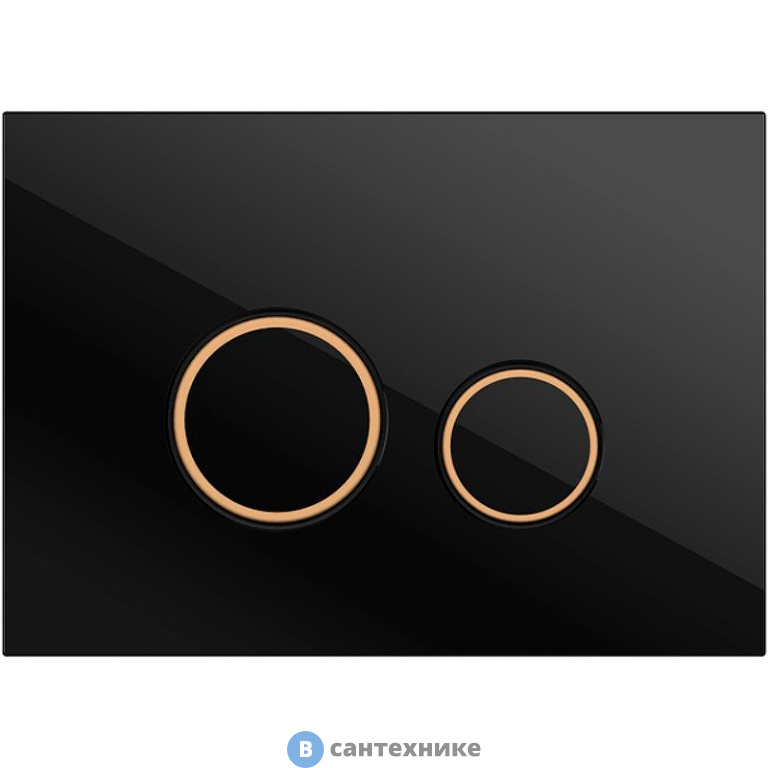 Клавиша смыва Cersanit TWINS для LINK PRO/VECTOR/LINK/HI-TEC пластик чёрный матовый с рамкой (63534)