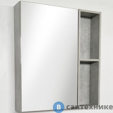 картинка Зеркало-шкаф Comforty Осло-60 бетон светлый