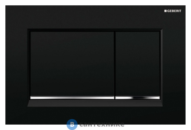 Клавиша смыва Geberit SIGMA30 115.883.KM.1 (черный/глянцевый хром)