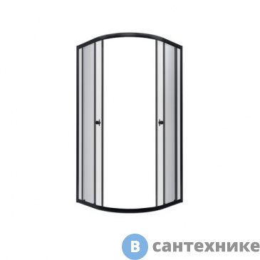 картинка Душевое ограждение Тритон Альфа-Блэк 90х90, 1/4 круга (DK296)