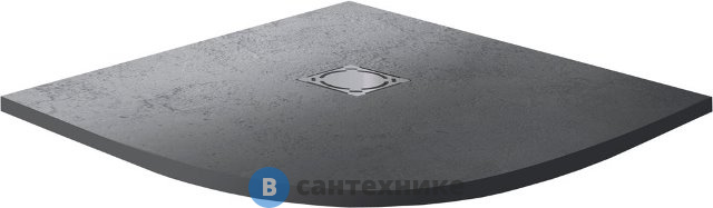 Душевой поддон RGW ST/R-0099G 90*90*2,5 графит/полукруг  (16153099-02), без сифона