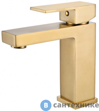 картинка Смеситель ABBER Daheim AF8210G для раковины, золото матовое