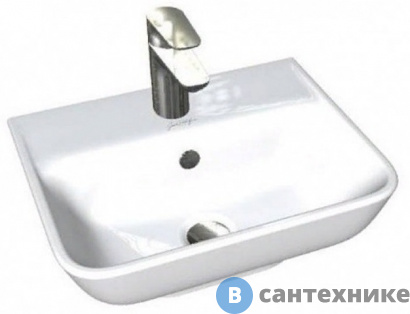 картинка Раковина подвесная Jacob Delafon STRUKTURA EGH112-00 с отв. д/смесителя, с переливом /45x35/ (белый)