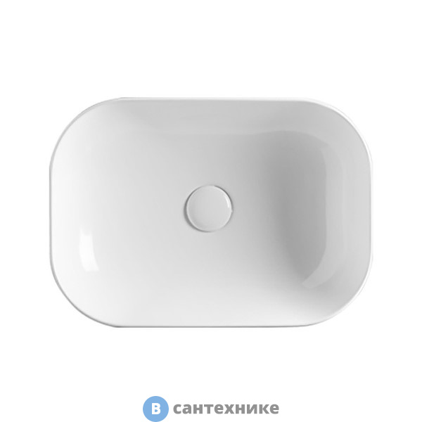 Раковина AXA Decus 8520001 накладная прямоугольная 500х350х150 мм, White Glossy