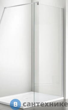 картинка Душевая перегодка Aquatek AQNAR6310-100 Walk in с держателем 1000x2000 профиль хром, стекло прозрачное