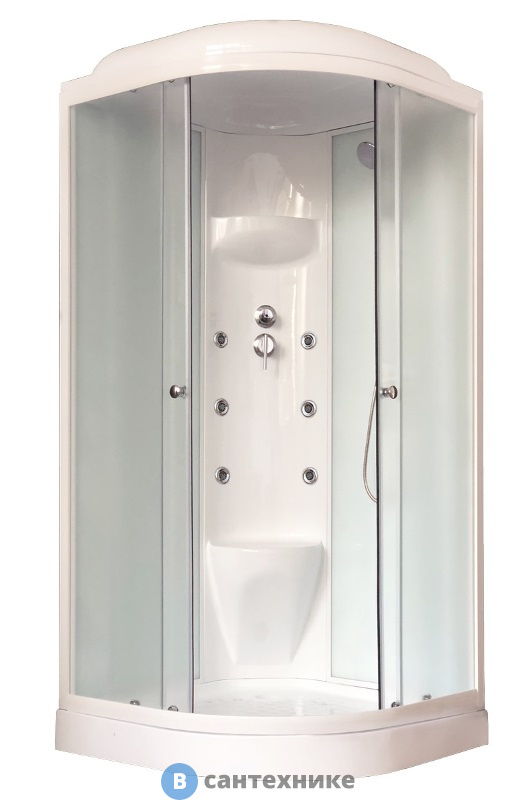 Душевая кабина Royal Bath RB 90HK7-WC 900x900x2170 (белое/матовое)