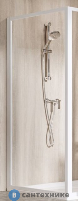 Стенка для душа Ravak PSS-80 белая+Транспарент (94040100Z1)