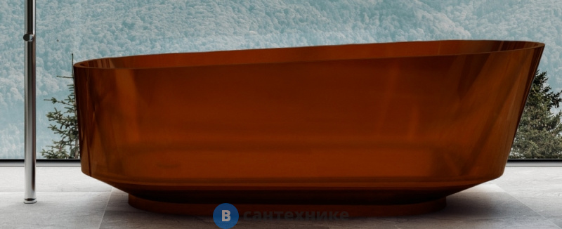 Ванна ABBER Kristall AT9706Opal 170х80 прозрачная коричневая