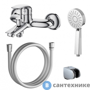 картинка Смеситель AZARIO SINTRA AZ-WKF238042C для ванны с ручным душем