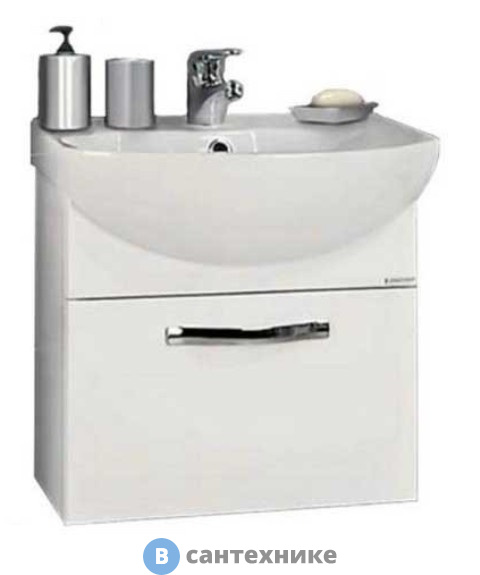 Тумба с раковиной Акватон Ария 65 /Смайл-65/ (1A1340K0AA010)