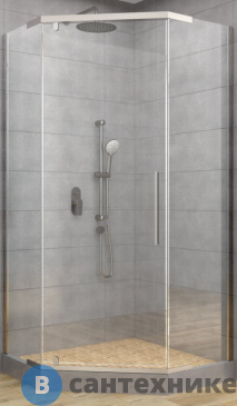 картинка Душевое ограждение Deto PC 100 Chrome, без поддона