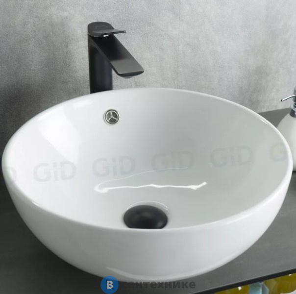 Раковина накладная GID-ceramic N9003a белый (430х430х175)