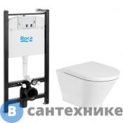 Унитаз с инсталляцией Roca 893105000 THE GAP ROUND (+сиден), без клавиши