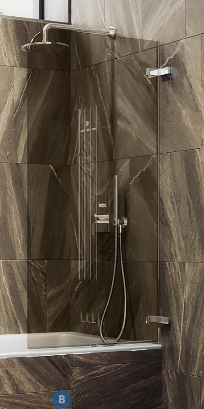 Шторка для ванны поворотная на петлях MaybahGlass 1400*705 Стекло 6 мм Бронза (MGV-651-4)